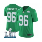 Youth Nike Philadelphia Eagles #96 Derek Barnett Limited Green Rush Vapor Untouchable Super Bowl LII NFL Jersey