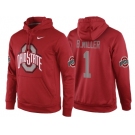 NCAA Ohio State Buckeyes #1 Braxton Miller Red Playoff Bound Vital College Football Pullover Hoodie