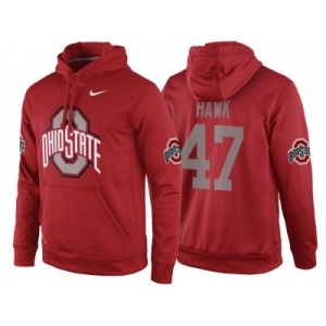 NCAA Ohio State Buckeyes #47 A.J. Hawk Red Playoff Bound Vital College Football Pullover Hoodie