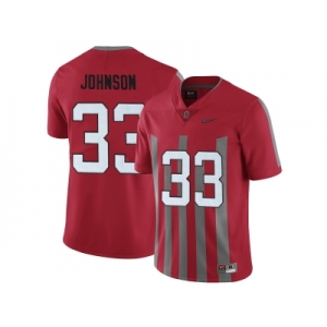2016 Ohio State Buckeyes Pete Johnson #33 College Football Alternate Elite Jersey - Scarlet