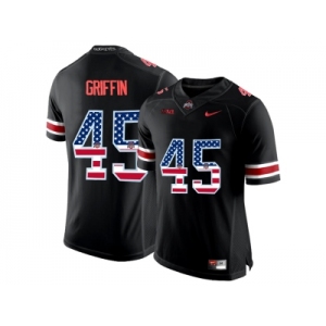 2016 US Flag Fashion Ohio State Buckeyes Archie Griffin #45 College Football Limited Jersey - Blackout