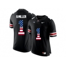 2016 US Flag Fashion Ohio State Buckeyes Braxton Miller #1 College Football Limited Jersey - Black