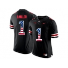 2016 US Flag Fashion Ohio State Buckeyes Braxton Miller #1 College Football Limited Jersey - Blackout