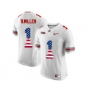 2016 US Flag Fashion Ohio State Buckeyes Braxton Miller #1 College Football Limited Jersey - White