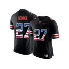 2016 US Flag Fashion Ohio State Buckeyes Eddie George #27 College Football Limited Jersey - Blackout