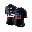 2016 US Flag Fashion Ohio State Buckeyes Ezekiel Elliott #15 College Football Limited Jersey - Black