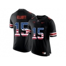 2016 US Flag Fashion Ohio State Buckeyes Ezekiel Elliott #15 College Football Limited Jersey - Blackout