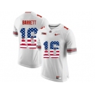 2016 US Flag Fashion Ohio State Buckeyes J.T. Barrett #16 College Football Limited Jersey - White