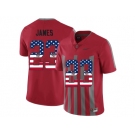 2016 US Flag Fashion Ohio State Buckeyes Lebron James #23 College Football Alternate Elite Jersey - Scarlet