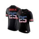 2016 US Flag Fashion Ohio State Buckeyes Mike Weber Jr. #25 College Football Limited Jersey - Blackout