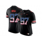 2016 US Flag Fashion Ohio State Buckeyes Nick Bosa #97 College Football Limited Jersey - Blackout