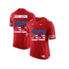 2016 US Flag Fashion Ohio State Buckeyes Pete Johnson #33 College Football Limited Jersey - Scarlet