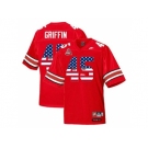 2016 US Flag Fashion Scarlet & Grey Ohio State Buckeyes Archie Griffin #45 College Football Throwback Jersey - Scarlet