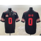 Men's Ohio State Buckeyes #0 OH-IO Black 2025 CFP Final With National Champions Patch F.U.S.E. Vapor Limited Stitched Football Jersey