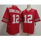 Men's Ohio State Buckeyes #12 CJ Donaldson Red 2025 F.U.S.E. Limited Stitched Jersey