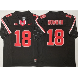 Men's Ohio State Buckeyes #18 Will Howard Black 2025 F.U.S.E. Limited Stitched Jersey