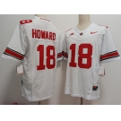 Men's Ohio State Buckeyes #18 Will Howard White FUSE College Football Jersey