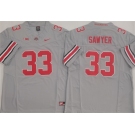 Men's Ohio State Buckeyes #33 Jack Sawyer Grey F.U.S.E. Limited Stitched Jersey