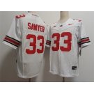 Men's Ohio State Buckeyes #33 Jack Sawyer White 2025 F.U.S.E. Limited Stitched Jersey