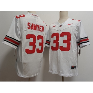 Men's Ohio State Buckeyes #33 Jack Sawyer White 2025 F.U.S.E. Limited Stitched Jersey