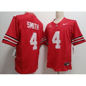 Men's Ohio State Buckeyes #4 Jeremiah Smith Red FUSE College Stitched Jersey