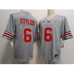 Men's Ohio State Buckeyes #6 Sonny Styles Grey FUSE College Football Jersey