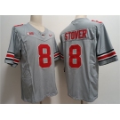 Men's Ohio State Buckeyes #8 Cade Stover Gray 2023 F.U.S.E. Limited Stitched Jersey