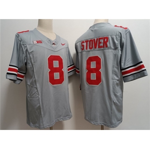 Men's Ohio State Buckeyes #8 Cade Stover Gray 2023 F.U.S.E. Limited Stitched Jersey