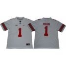 Ohio State Buckeyes #1 Justin Fields Limited College Football White Jersey