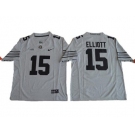 Ohio State Buckeyes #15 Ezekiel Elliott Gridion Grey II Stitched NCAA Jersey