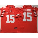 Ohio State Buckeyes #15 Ezekiel Elliott Red Nike College Football Jersey