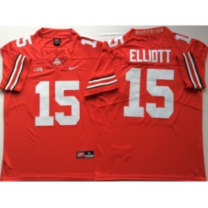 Ohio State Buckeyes #15 Ezekiel Elliott Red Nike College Football Jersey