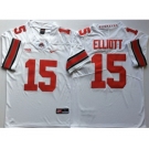 Ohio State Buckeyes #15 Ezekiel Elliott White Nike College Football Jersey