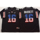 Ohio State Buckeyes #16 J.T. Barrett Black USA Flag College Jersey