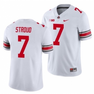 Ohio State Buckeyes #7 C.J. Stroud White Scarlet 2021 College Football Jersey