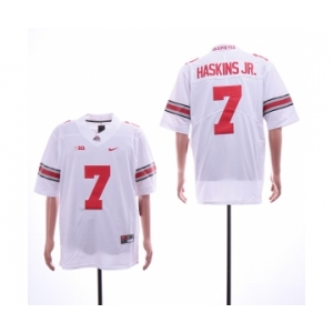 Ohio State Buckeyes #7 Dwayne Haskins Jr White College Football Jersey