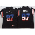 Ohio State Buckeyes #97 Joey Bosa Black USA Flag College Football Jersey