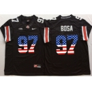 Ohio State Buckeyes #97 Joey Bosa Black USA Flag College Jersey