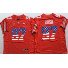 Ohio State Buckeyes #97 Joey Bosa Red USA Flag College Football Jersey