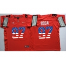 Ohio State Buckeyes #97 Joey Bosa Red USA Flag College Jersey