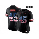 2016 US Flag Fashion Youth Ohio State Buckeyes Archie Griffin #45 College Football Limited Jersey - Blackout