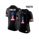 2016 US Flag Fashion Youth Ohio State Buckeyes Braxton Miller #1 College Football Limited Jersey - Black