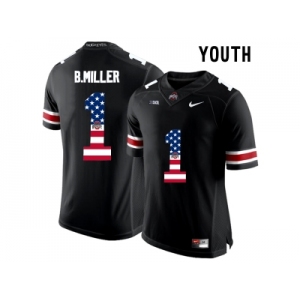 2016 US Flag Fashion Youth Ohio State Buckeyes Braxton Miller #1 College Football Limited Jersey - Black