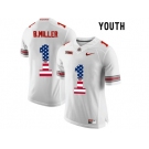 2016 US Flag Fashion Youth Ohio State Buckeyes Braxton Miller #1 College Football Limited Jersey - White