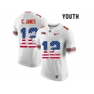 2016 US Flag Fashion Youth Ohio State Buckeyes C.Jones #12 College Football Limited Jersey - White