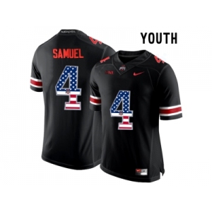 2016 US Flag Fashion Youth Ohio State Buckeyes Curtis Samuel #4 College Football Limited Jersey - Blackout