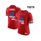 2016 US Flag Fashion Youth Ohio State Buckeyes Curtis Samuel #4 College Football Limited Jersey - Scarlet