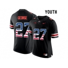 2016 US Flag Fashion Youth Ohio State Buckeyes Eddie George #27 College Football Limited Jersey - Blackout