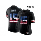 2016 US Flag Fashion Youth Ohio State Buckeyes Ezekiel Elliott #15 College Football Limited Jersey - Black