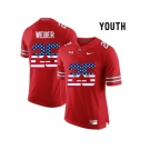 2016 US Flag Fashion Youth Ohio State Buckeyes Mike Weber #25 College Football Limited Jersey - Scarlet